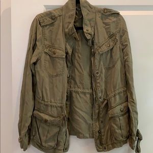 Green military style jacket